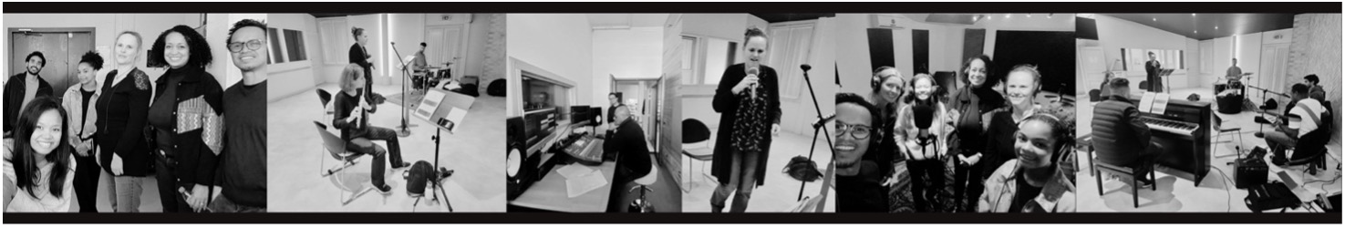 photos des chanteurs et choriste en studio